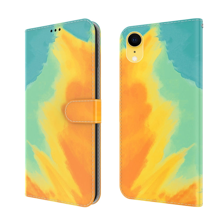 Watercolor Pattern Horizontal Flip Leather Case with Holder & Card Slot & Wallet, For iPhone XR, For iPhone XS Max