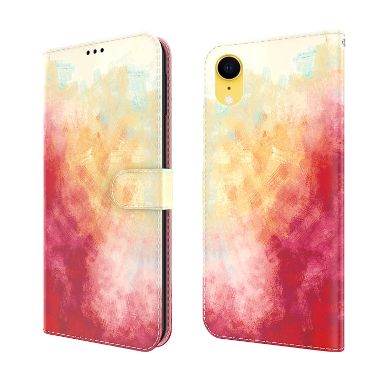 Watercolor Pattern Horizontal Flip Leather Case with Holder & Card Slot & Wallet, For iPhone XR, For iPhone XS Max
