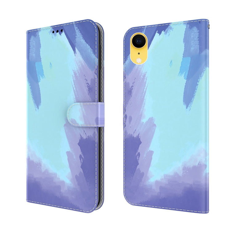 Watercolor Pattern Horizontal Flip Leather Case with Holder & Card Slot & Wallet, For iPhone XR, For iPhone XS Max