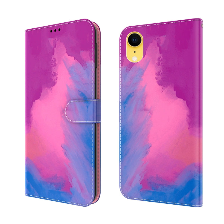 Watercolor Pattern Horizontal Flip Leather Case with Holder & Card Slot & Wallet, For iPhone XR, For iPhone XS Max