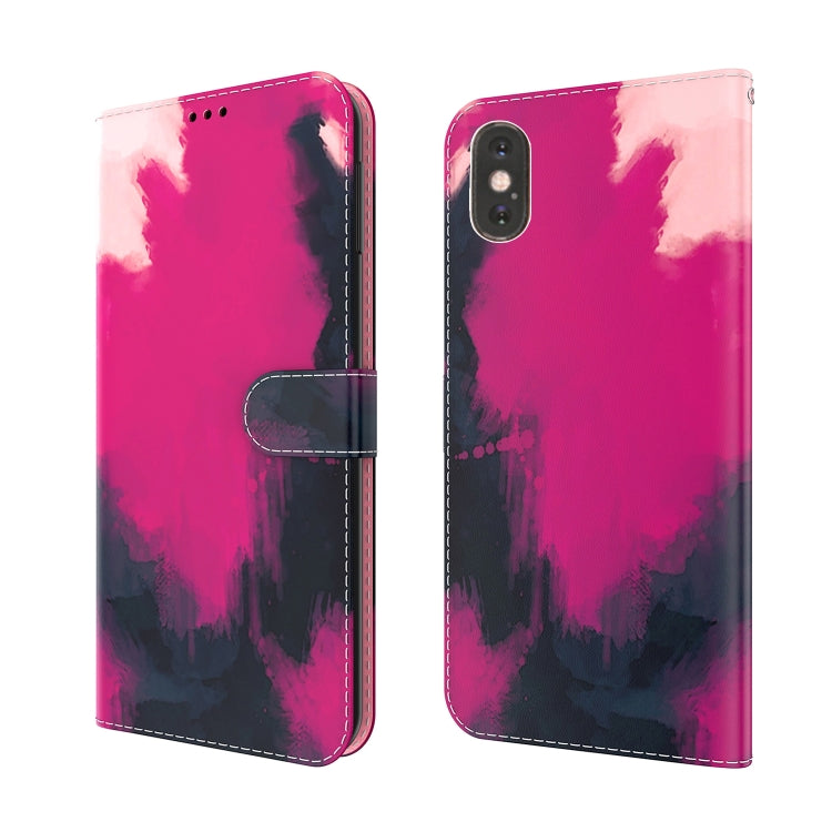 Watercolor Pattern Horizontal Flip Leather Case with Holder & Card Slot & Wallet, For iPhone XR, For iPhone XS Max