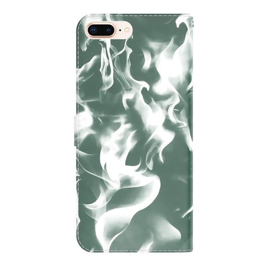 Cloud design leather wallet case for iPhone SE 2022 featuring multiple card slots