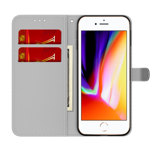 iPhone 7 Plus protective flip case with fog pattern and magnetic closure