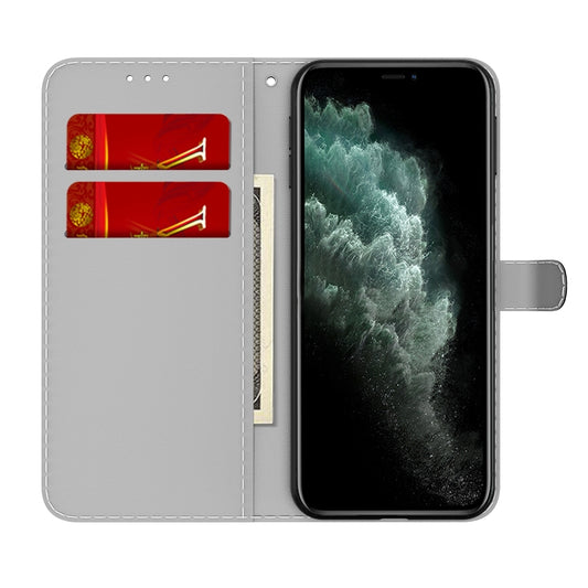 iPhone 11 Pro Max cloud pattern leather case showing interior card slots