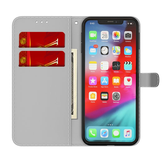 iPhone XS Max cloud leather case with built-in card holder detail