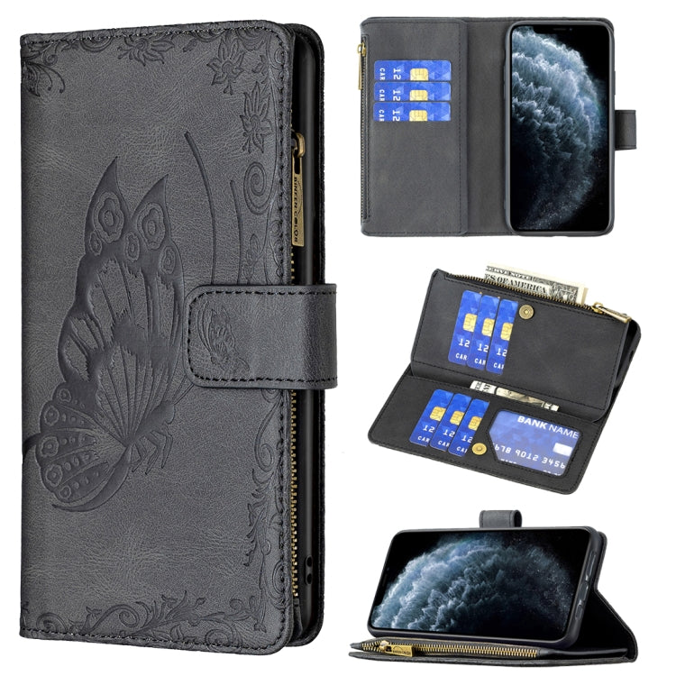 Flying Butterfly Embossing Pattern Zipper Horizontal Flip Leather Case with Holder & Card Slots & Wallet, For iPhone 8 / 7, For iPhone 8 Plus / 7 Plus, For iPhone XS / X, For iPhone XR