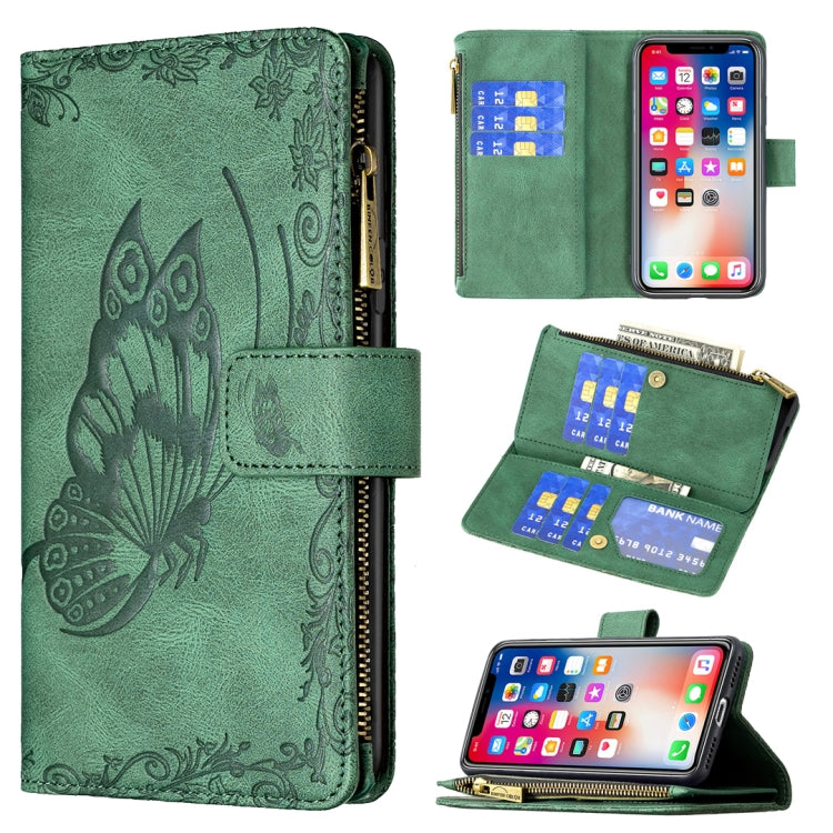 Flying Butterfly Embossing Pattern Zipper Horizontal Flip Leather Case with Holder & Card Slots & Wallet, For iPhone XS Max, For iPhone 11, For iPhone 11 Pro, For iPhone 11 Pro Max