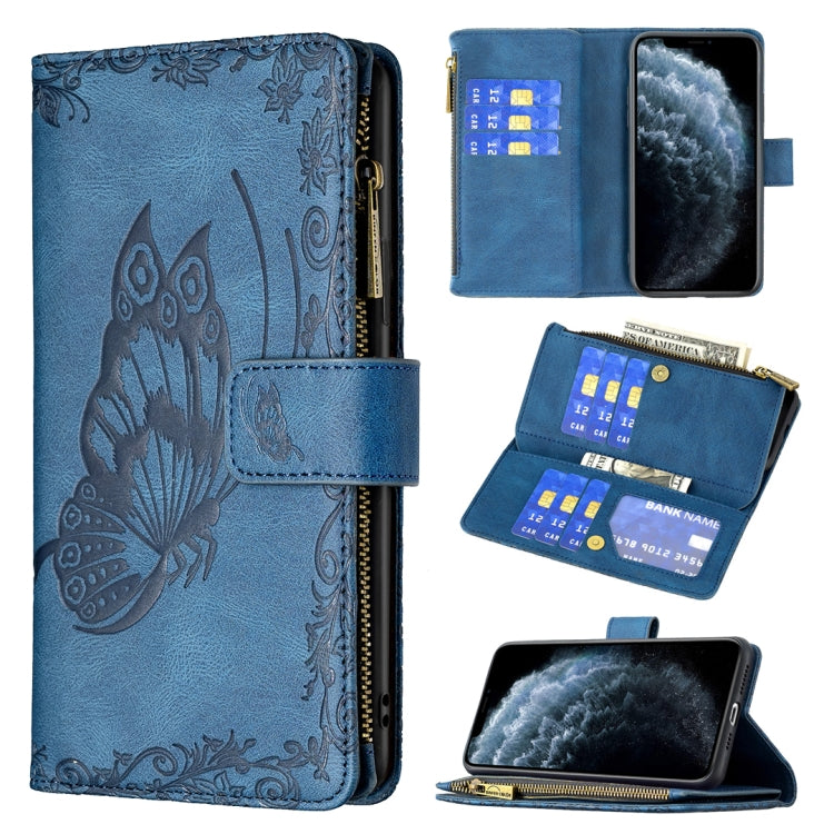 Flying Butterfly Embossing Pattern Zipper Horizontal Flip Leather Case with Holder & Card Slots & Wallet, For iPhone XS Max, For iPhone 11, For iPhone 11 Pro, For iPhone 11 Pro Max