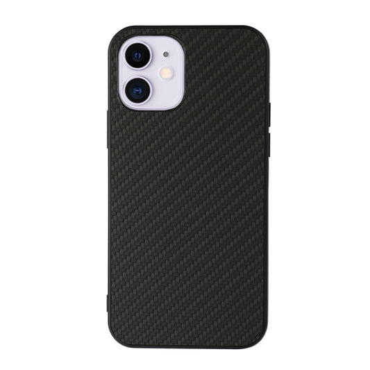 Carbon fiber shockproof iPhone 11 Pro Max protective case with PU leather design