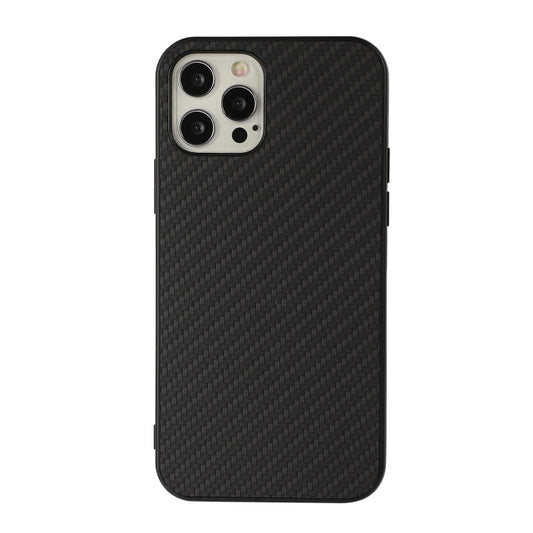 Carbon fiber shockproof protective case for iPhone 12 Pro Max with PU PC TPU layers