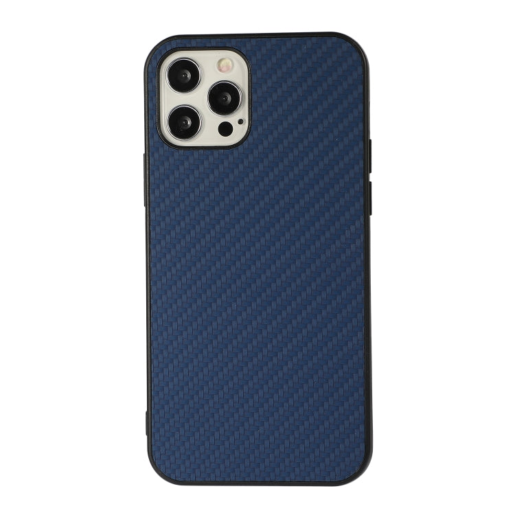 Carbon Fiber Skin PU + PC + TPU Shockprof Protective Case, For iPhone 12 Pro Max