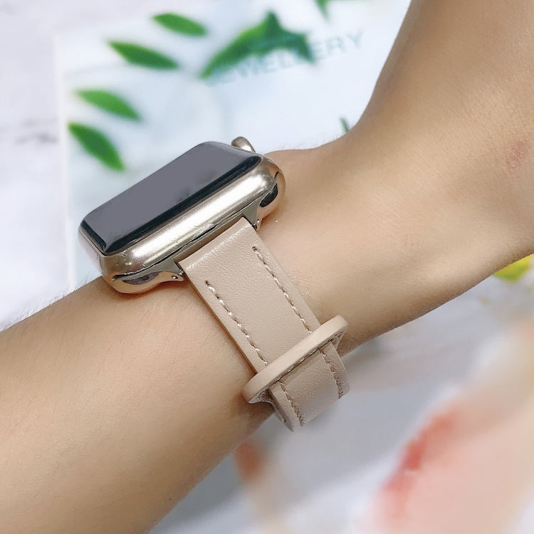 Double Nail Leather Replacement Strap Watchband, For Apple Watch Series 7  41mm / & 6 & SE & 5 & 4 40mm, For Apple Watch Series  7  45mm / & 6 & SE & 5 & 4 44mm