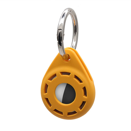 MOMAX AirTag case soft shell design with attached keychain loop and durable grip