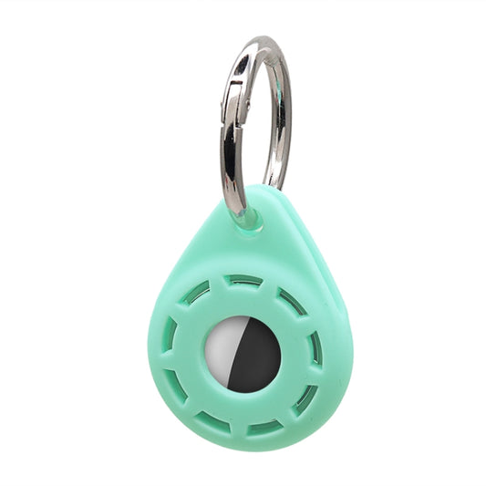 Slim protective AirTag silicone case with reinforced edges and secure keychain attachment