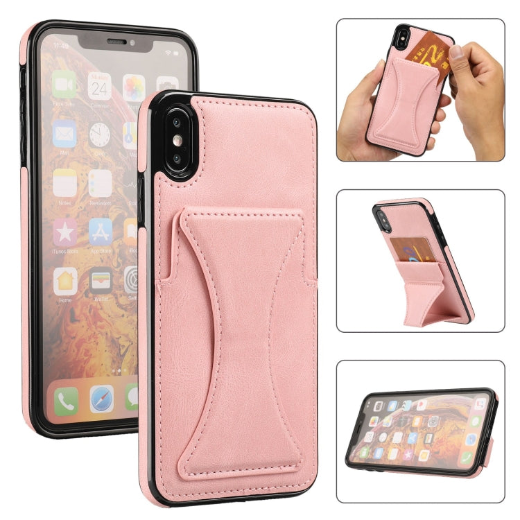 Ultra-thin Shockproof Protective Case with Holder, For iPhone 8 Plus / 7 Plus, For iPhone XS Max, For iPhone XS / X