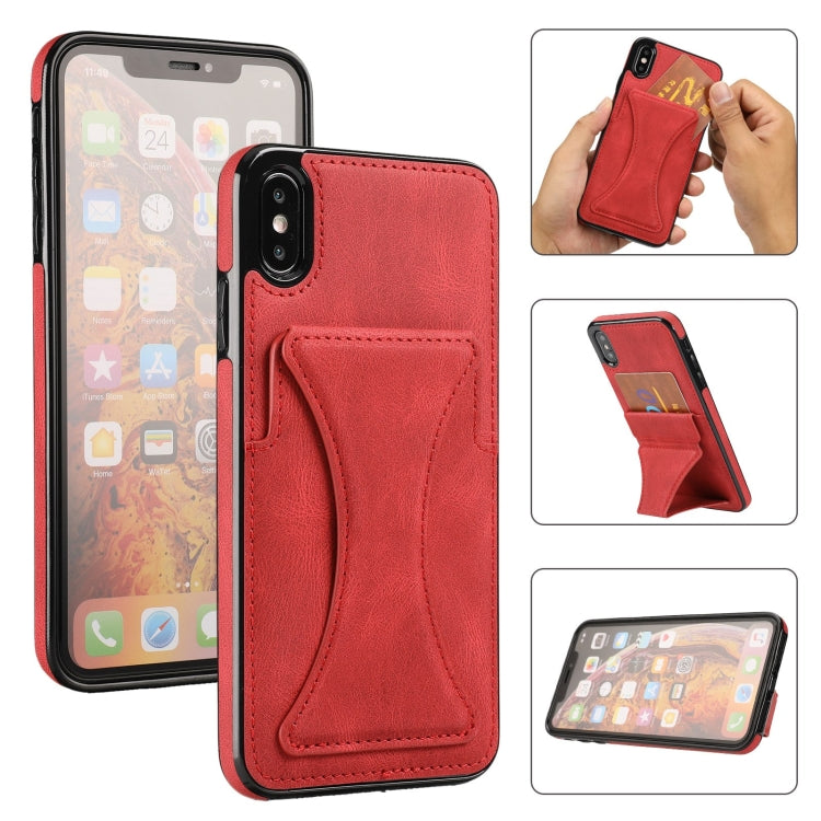 Ultra-thin Shockproof Protective Case with Holder, For iPhone 8 Plus / 7 Plus, For iPhone XS Max, For iPhone XS / X