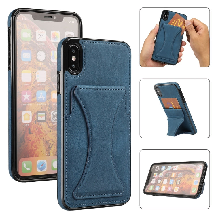 Ultra-thin Shockproof Protective Case with Holder, For iPhone 8 Plus / 7 Plus, For iPhone XS Max, For iPhone XS / X