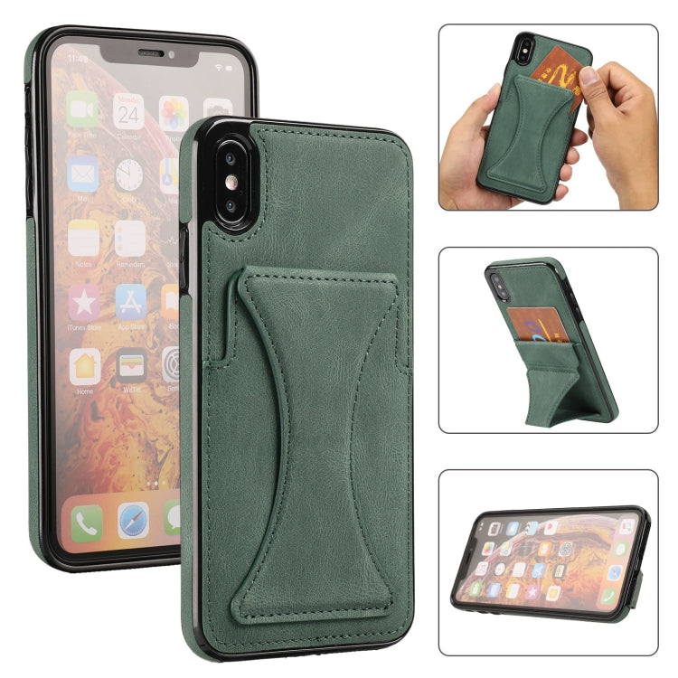 Ultra-thin Shockproof Protective Case with Holder, For iPhone 8 Plus / 7 Plus, For iPhone XS Max, For iPhone XS / X