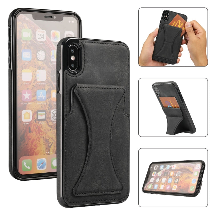 Ultra-thin Shockproof Protective Case with Holder, For iPhone 8 Plus / 7 Plus, For iPhone XS Max, For iPhone XS / X