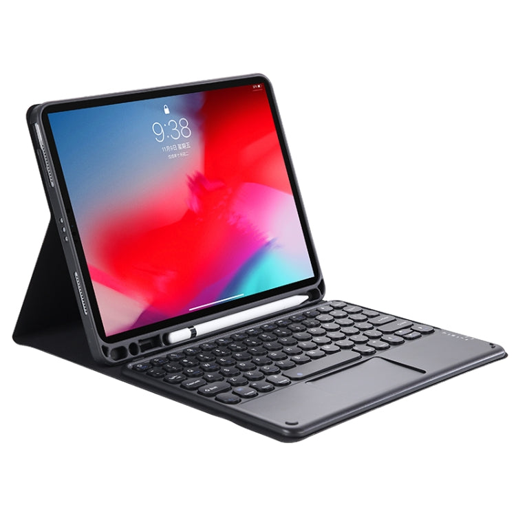 Étui en cuir pour clavier Bluetooth détachable YT11B-A 2021, couleur bonbon, texture peau, touches rondes, avec contrôle tactile, emplacement pour stylet et support, pour iPad Pro 11 2021 / Air4 / Air5 / Pro 11