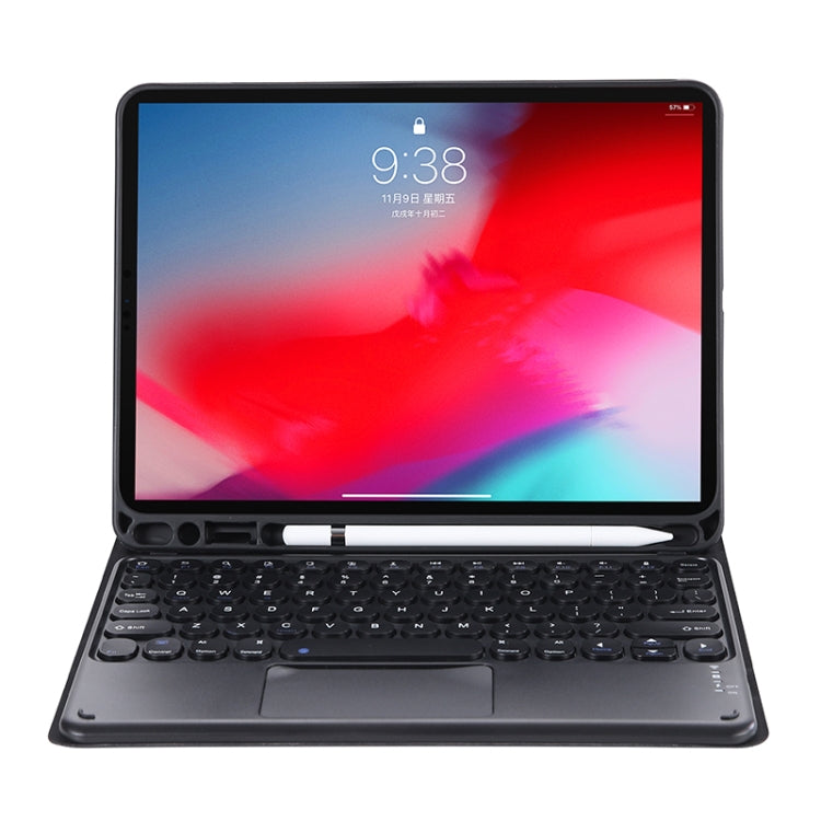 YT11B-A 2021 Detachable Candy Color Skin Texture Round Keycap Bluetooth Keyboard Leather Case with Touch Control & Pen Slot & Stand, For iPad Pro 11 2021 / Air4 / Air5 / Pro 11