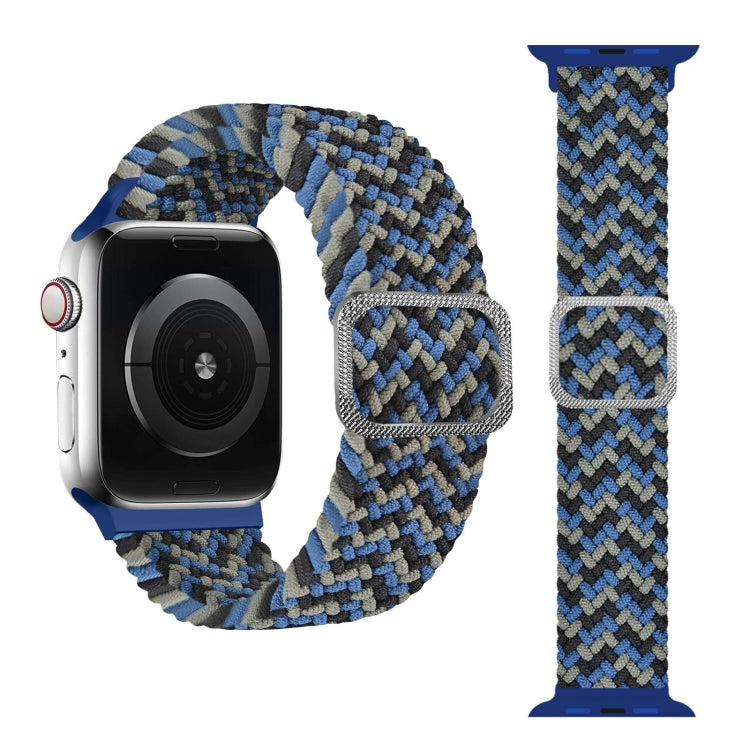 Buckle Braided Elastic Strap Watch Band For Apple Watch Series 9&8&7 41mm / SE 3&SE 2&6&SE&5&4 40mm / 3&2&1 38mm(Rainbow Color), For Apple Watch Ultra 49mm / Series 8&7 45mm / SE 2&6&SE&5&4 44mm / 3&2&1 42mm