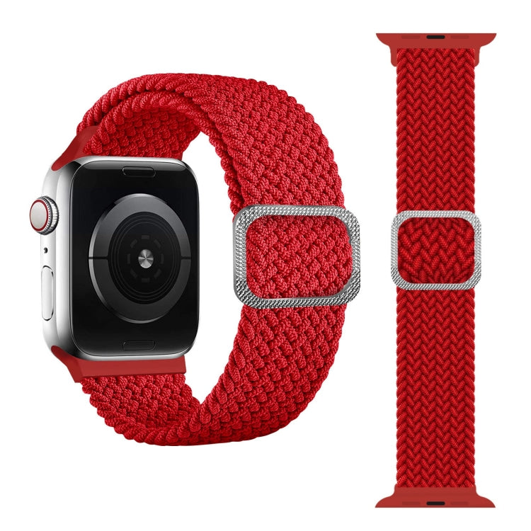 Buckle Braided Elastic Strap Watch Band For Apple Watch Series 9&8&7 41mm / SE 3&SE 2&6&SE&5&4 40mm / 3&2&1 38mm(Rainbow Color), For Apple Watch Series 8&7 41mm / SE 2&6&SE&5&4 40mm / 3&2&1 38mm