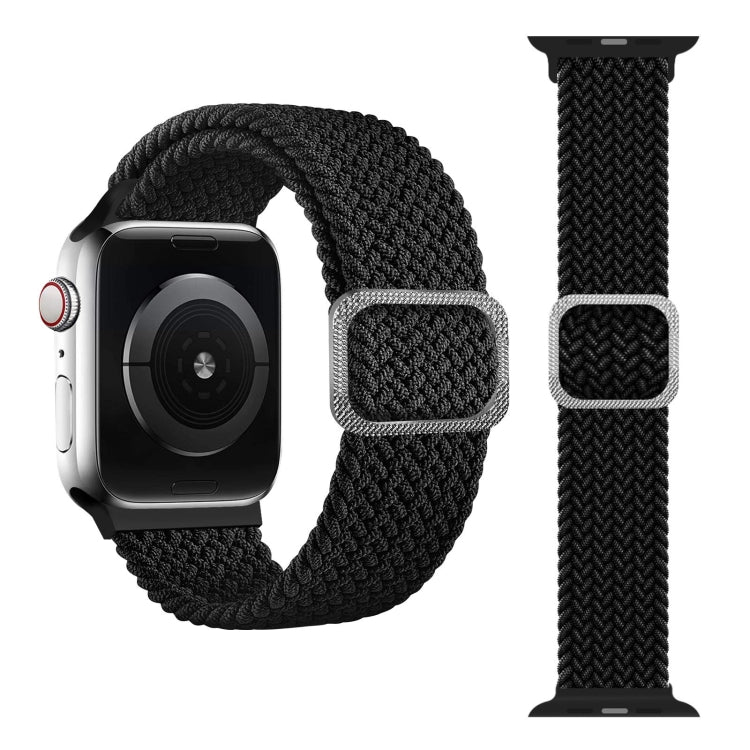 Buckle Braided Elastic Strap Watch Band For Apple Watch Series 9&8&7 41mm / SE 3&SE 2&6&SE&5&4 40mm / 3&2&1 38mm(Rainbow Color), For Apple Watch Series 8&7 41mm / SE 2&6&SE&5&4 40mm / 3&2&1 38mm
