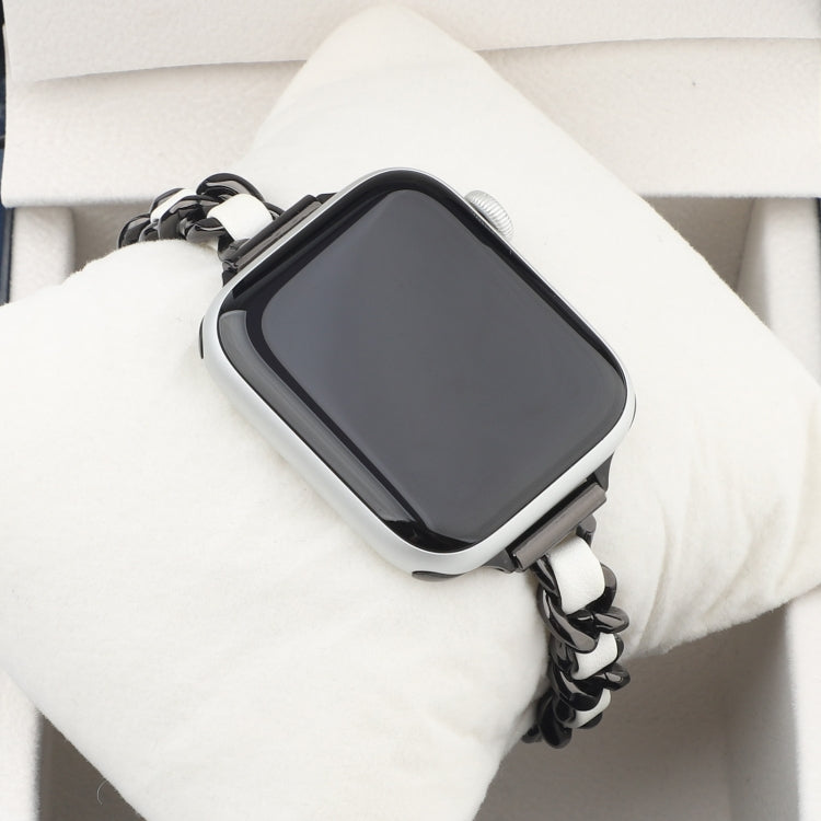 Small Waist Seven Beads Stainless Steel Strap Watchband For Apple Watch Series 6 & SE &, For Apple Watch Ultra 49mm / Series 8&7 45mm / SE 2&6&SE&5&4 44mm / 3&2&1 42mm, For Apple Watch Series 8&7 41mm / SE 2&6&SE&5&4 40mm / 3&2&1 38mm������������������...