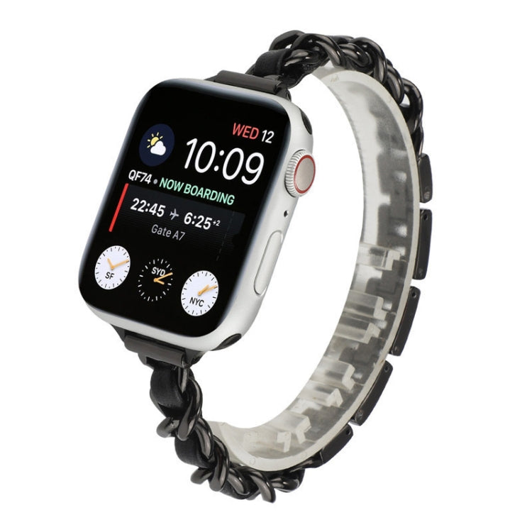 Small Waist Seven Beads Stainless Steel Strap Watchband For Apple Watch Series 6 & SE &, For Apple Watch Ultra 49mm / Series 8&7 45mm / SE 2&6&SE&5&4 44mm / 3&2&1 42mm, For Apple Watch Series 8&7 41mm / SE 2&6&SE&5&4 40mm / 3&2&1 38mm������������������...