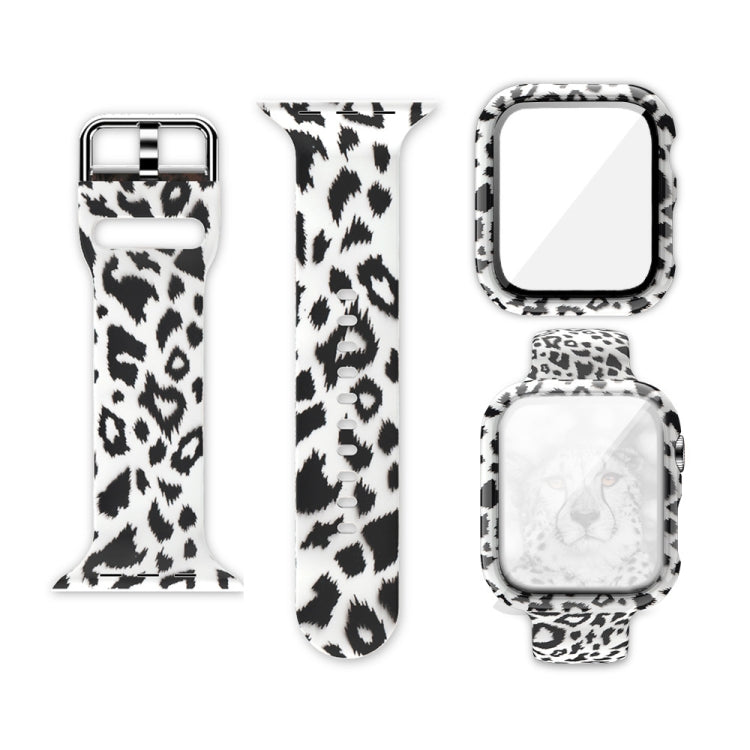 Silicone Printing Integrated Replacement Watch Case Watchband, For Apple Watch Series  7  45mm / & 6 & SE & 5 & 4 44mm