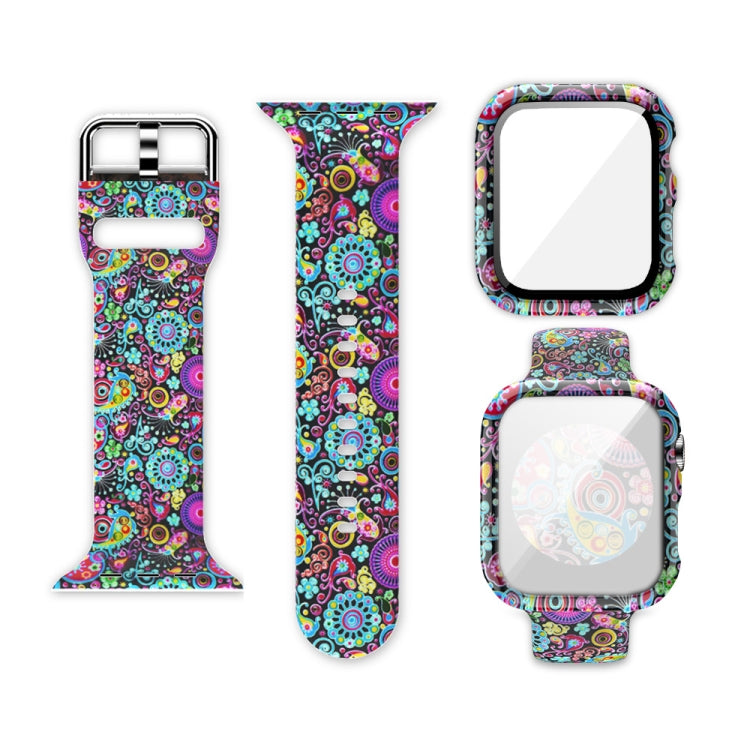 Silicone Printing Integrated Replacement Watch Case Watchband, For Apple Watch Series 3 & 2 & 1 42mm
