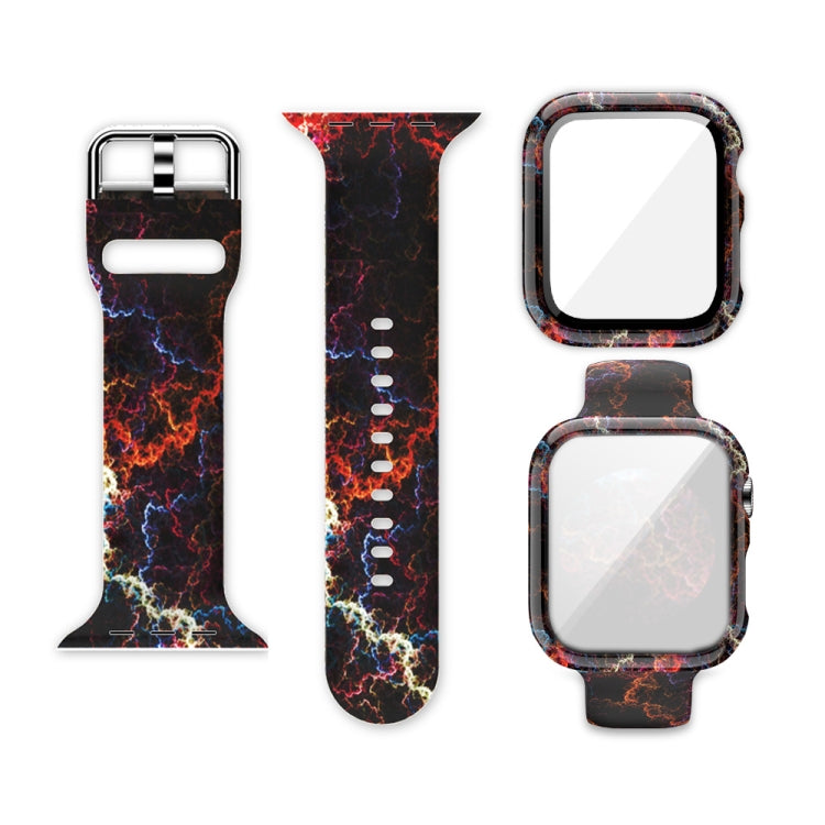 Silicone Printing Integrated Replacement Watch Case Watchband, For Apple Watch Series 3 & 2 & 1 42mm