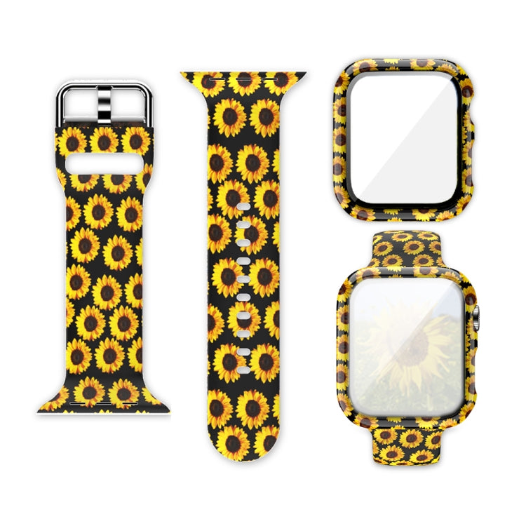Silicone Printing Integrated Replacement Watch Case Watchband, For Apple Watch Series 3 & 2 & 1 42mm