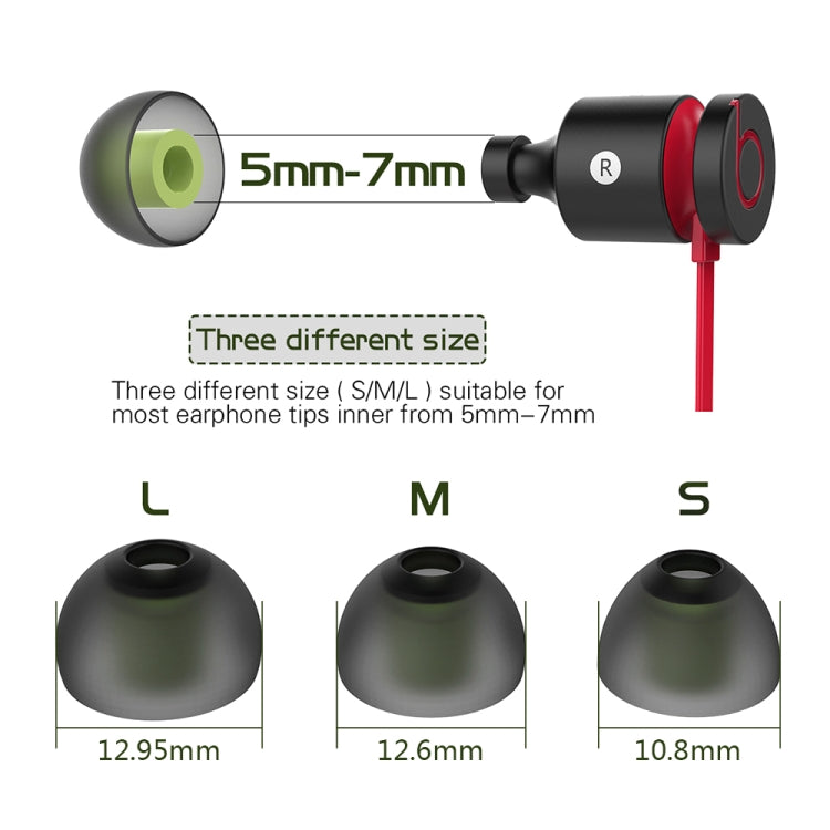 6 Pairs New Bee NB-M1 In-ear Silicone Ear Caps with Storage Box, Suitable for 5mm-7mm Earphone Plugs, Silicone