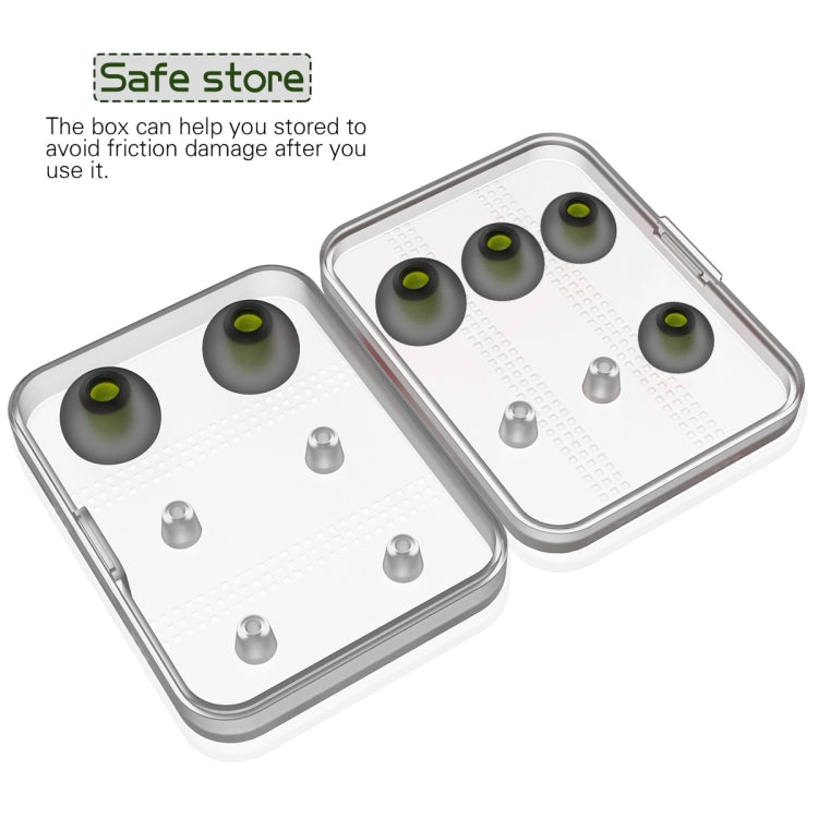 6 Pairs New Bee NB-M1 In-ear Silicone Ear Caps with Storage Box, Suitable for 5mm-7mm Earphone Plugs, Silicone