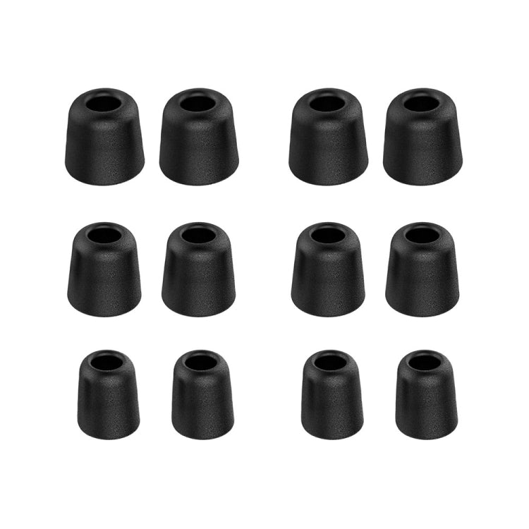 6 Pairs New Bee NB-M1 Slow Rebound Memory Foam Ear Caps with Storage Box, Suitable for 5mm-7mm Earphone Plugs, Memory Foam Black