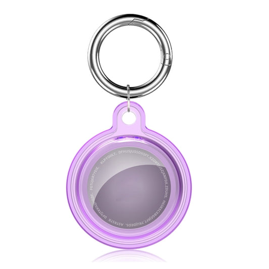 Clear crystal shockproof AirTag 2nd gen protective case with keychain hook