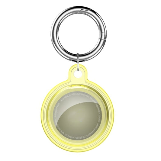 Crystal clear AirTag 2 protective shell showcasing Apple tracker through transparent cover