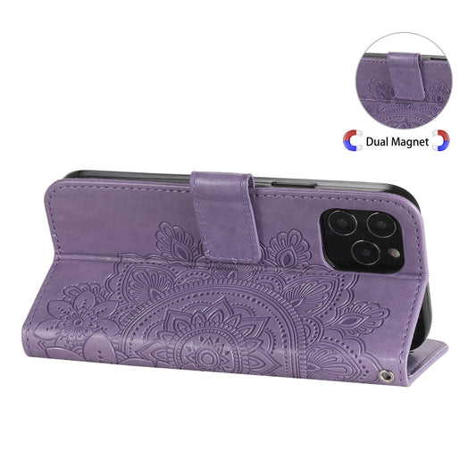 Close-up of embossed floral texture on durable PU leather phone cover
