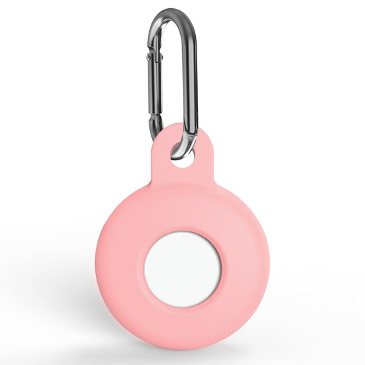 Silicone AirTag holder with secure carabiner keychain clip
