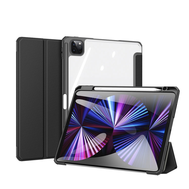 Étui à rabat horizontal antichoc DUX DUCIS TOBY en cuir PU + PC + TPU avec support, emplacement pour stylo et fonction veille/réveil, pour iPad Pro 11 (2022/2021/2020) et iPad Pro 12.9 (2022/2021/2020).