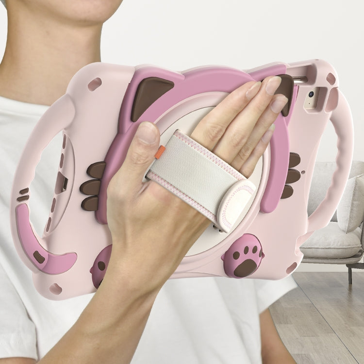 Étui de protection antichoc en EVA pour enfants, motif chat mignon, avec support, bandoulière et poignée, pour iPad mini 5/4/3/2/1