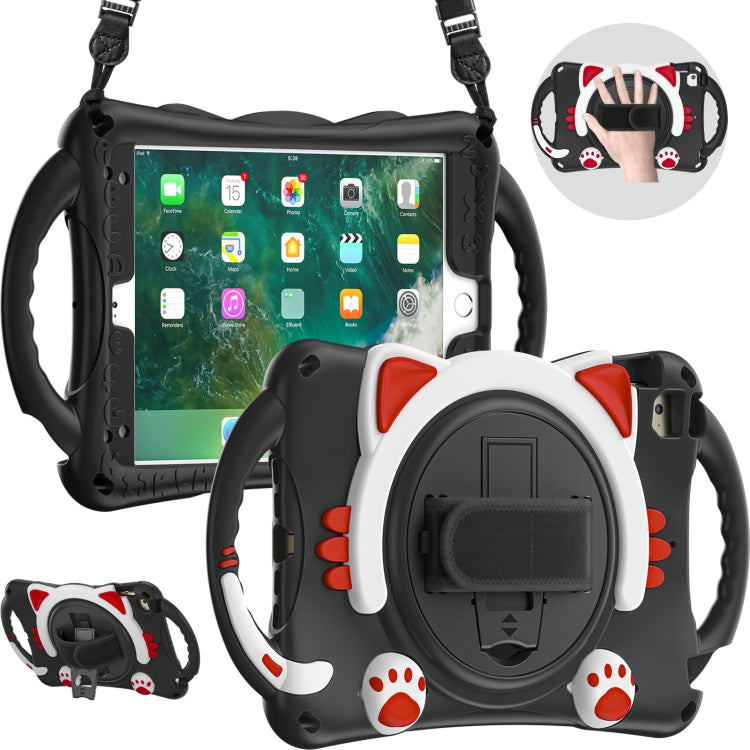 Étui de protection antichoc en EVA pour enfants, motif chat mignon, avec support, bandoulière et poignée, pour iPad mini 5/4/3/2/1