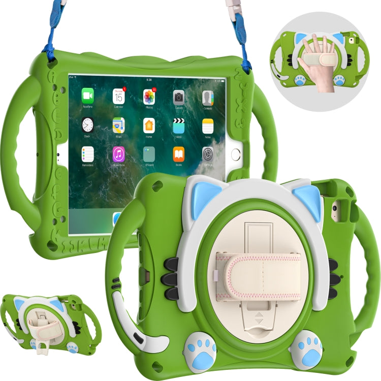 Étui de protection antichoc en EVA pour enfants, motif chat mignon, avec support, bandoulière et poignée, pour iPad mini 5/4/3/2/1