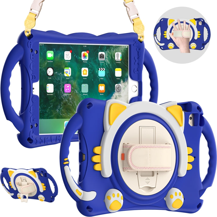 Étui de protection antichoc en EVA pour enfants, motif chat mignon, avec support, bandoulière et poignée, pour iPad mini 5/4/3/2/1