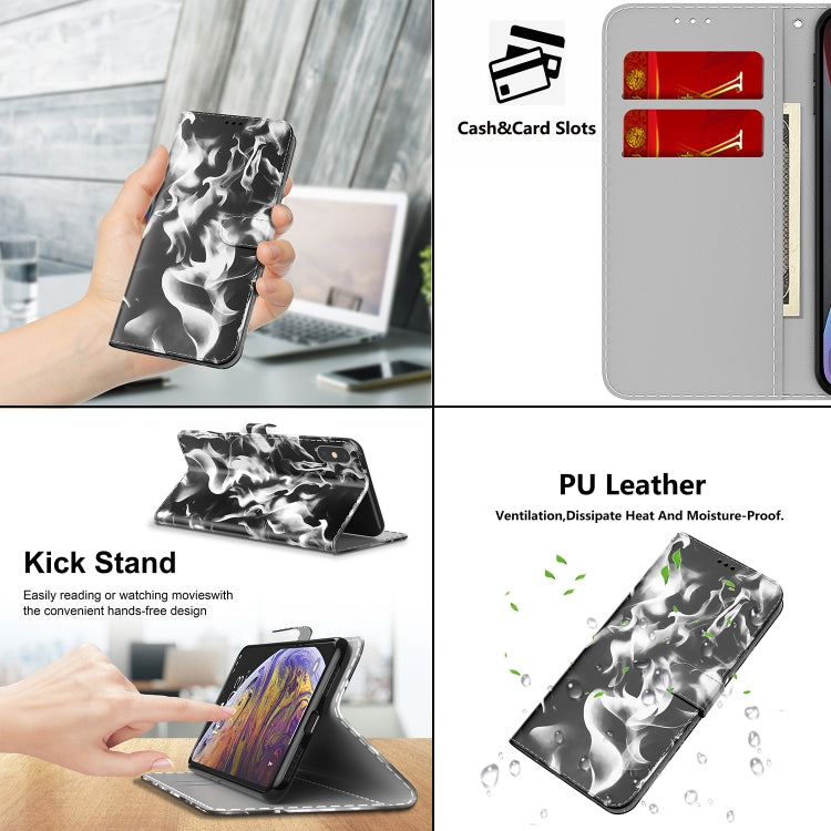 For Samsung Galaxy S20 FE Cloud Fog Pattern Horizontal Flip Leather Case with Holder & Card Slot & Wallet (Black), For Samsung Galaxy S20 FE