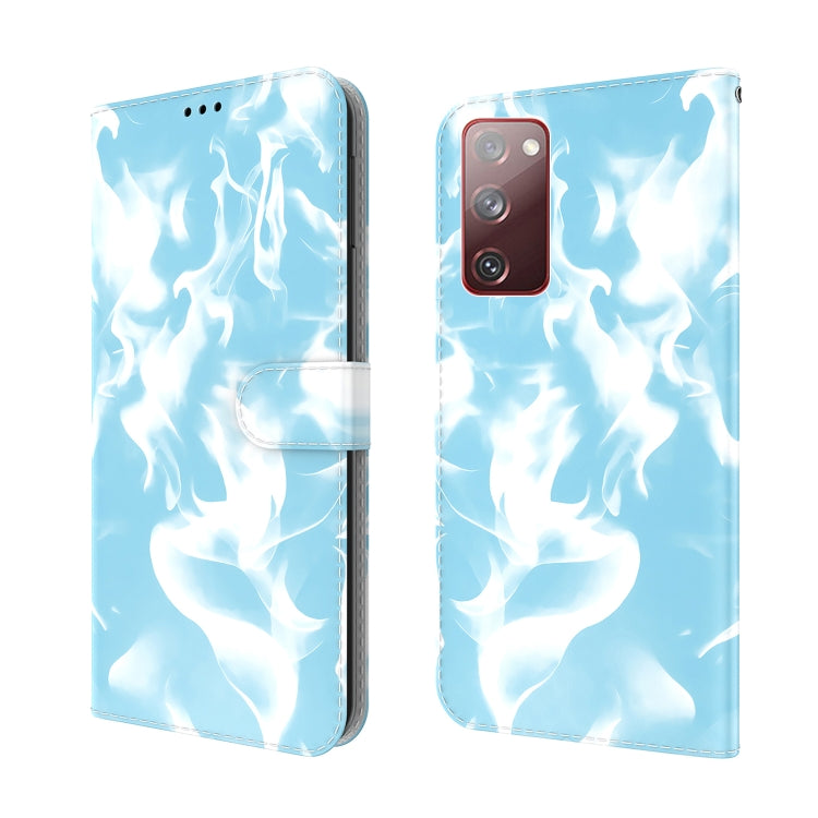 Étui à rabat horizontal en cuir pour Samsung Galaxy S20 FE, motif nuage et brouillard, avec support, fente pour carte et portefeuille (noir), pour Samsung Galaxy S20 FE