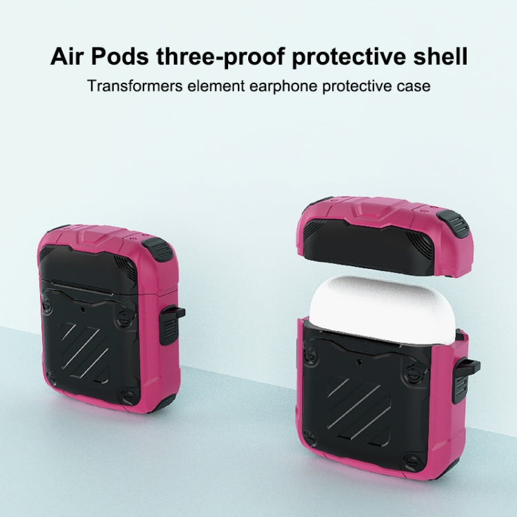 Wireless Earphones Three Defenses Transformers Second Generation Protective Case with Hook Up For AirPods 1/2, For AirPods 1/2