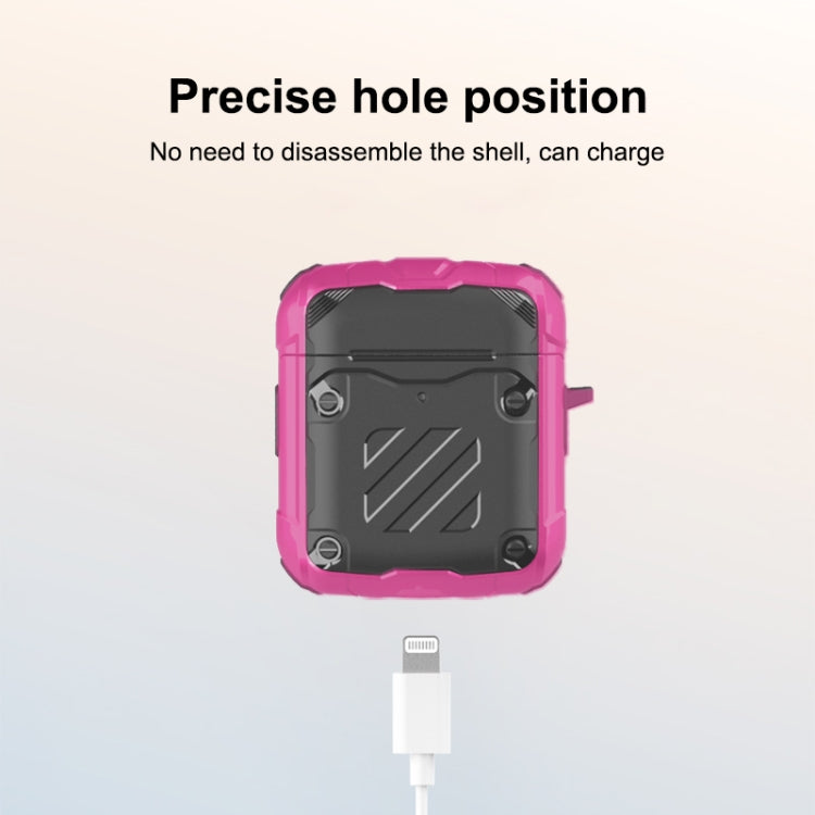 Wireless Earphones Three Defenses Transformers Second Generation Protective Case with Hook Up For AirPods 1/2, For AirPods 1/2